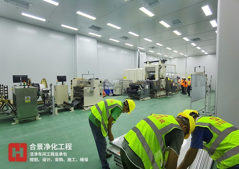 鋰電池?zé)o塵車間廠房建設(shè)施工中 鋰電池?zé)o塵車間廠房建設(shè)施工中